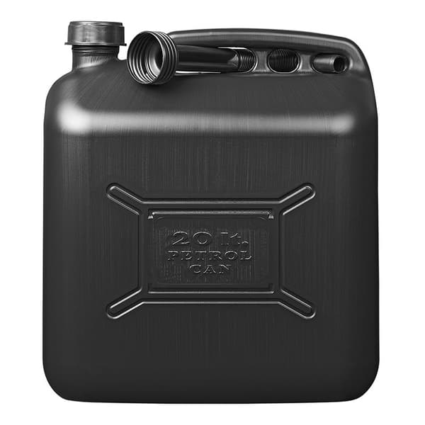 Drivstoffkanne 20L plast svart UN-godkjent