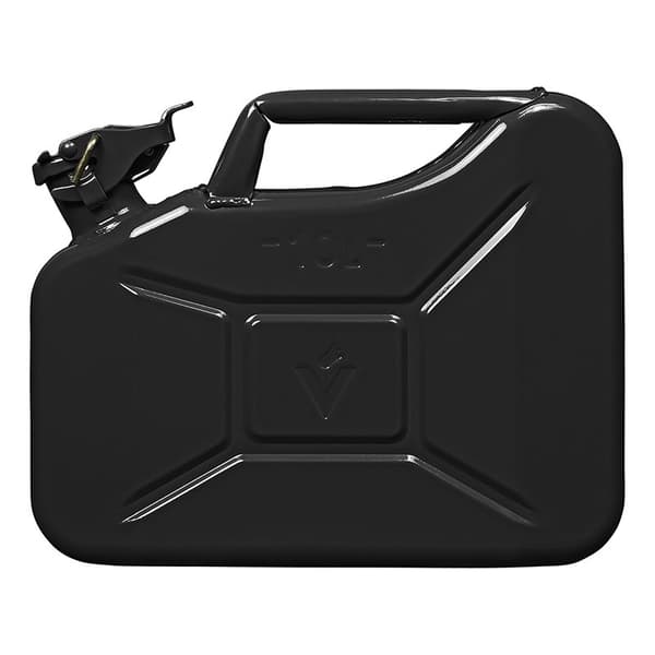 Jerry can 10L metal sort UN- & TüV/GS-godkendt