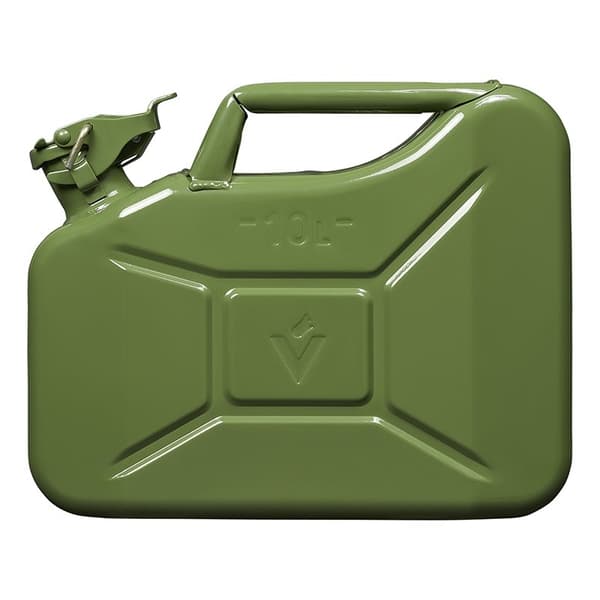 Jerry can 10L metalgrøn UN- & TüV/GS-godkendt