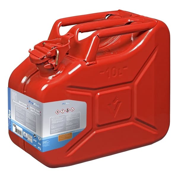 Jerry can 10L metal rød UN- & TüV/GS-godkendt