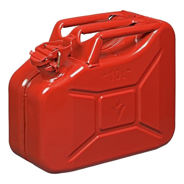 Jerry can 10L metal rød UN- & TüV/GS-godkendt