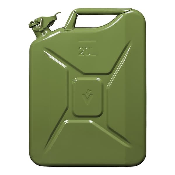 Jerry can 20L metalgrøn UN- & TüV/GS-godkendt