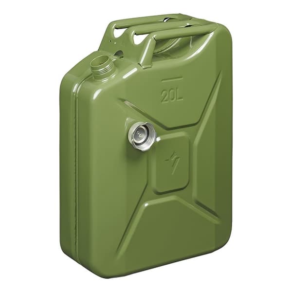 Jerry can 20L metalgrøn med magnetisk skruelåg UN- & TüV/GS-godkendt