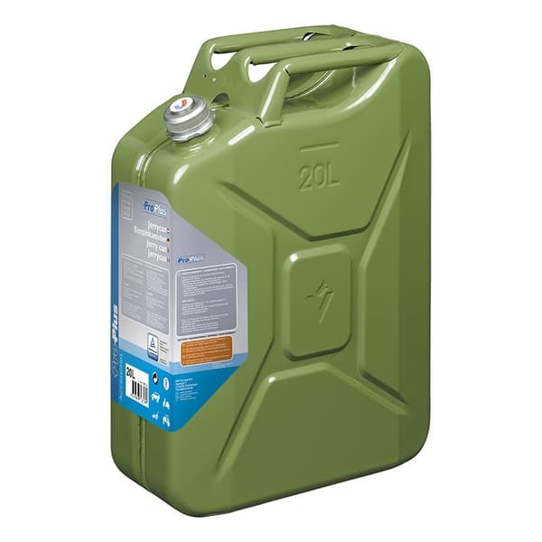 Jerry can 20L metalgrøn med magnetisk skruelåg UN- & TüV/GS-godkendt