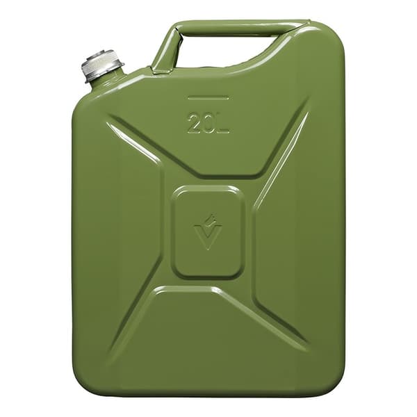 Jerry can 20L metalgrøn med magnetisk skruelåg UN- & TüV/GS-godkendt