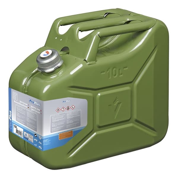 Jerry can 10L metalgrøn med magnetisk skruelåg UN- & TüV/GS-godkendt