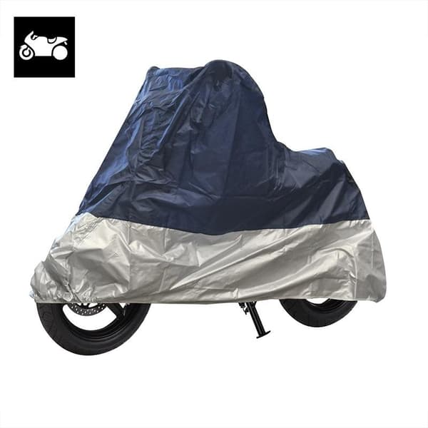 Motorsykkeltrekk XL blå/sølv
