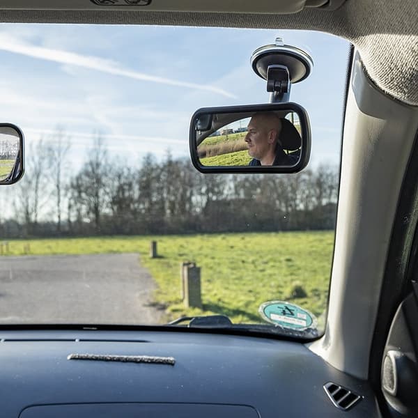 Panorama bakspejl med flexarm 4 cm og sugekop