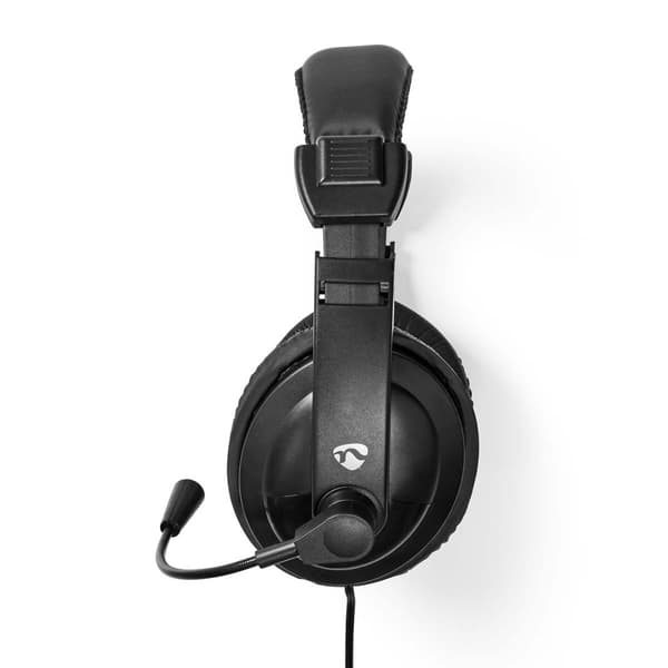 PC headset | Over-Ear | Stereo | 1x 3.5 mm / 2x 3.5 mm | Vikbara Mikrofon | Svart
