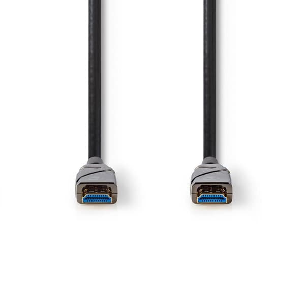 Aktiv Optical High Speed HDMI-kabel med Ethernet | HDMI ™ -kontakt | HDMI ™ -kontakt | 4K@60Hz | 18 Gbps | 100.0 m | Rund | PVC | Sort | Gaveeske