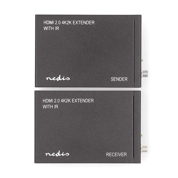 HDMI ™ Extender | Over Cat6 | Opp til 60.0 m | 4K@60Hz | 18 Gbps | Metall | Antrasitt