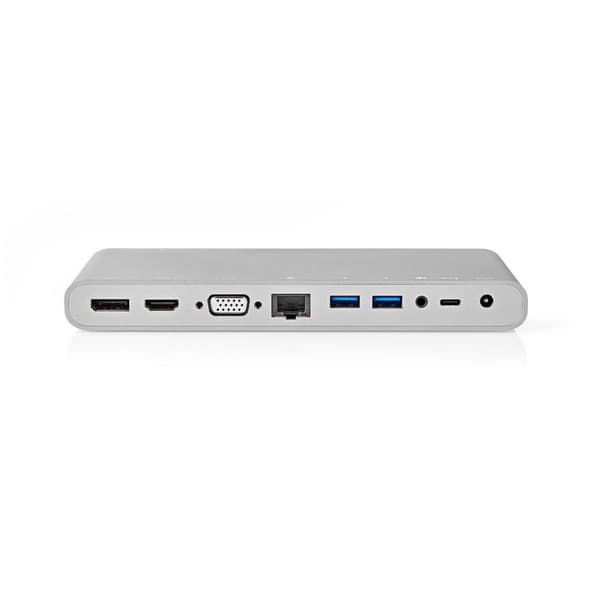 USB Telakointiasema | USB 3.2 Gen 1 | USB-C™ Uros | DisplayPort Naaras / HDMI naaras / RJ45 Naaras / VGA Naaras / 2x 3.5 mm naaras / 2x USB-C™ / 4x US