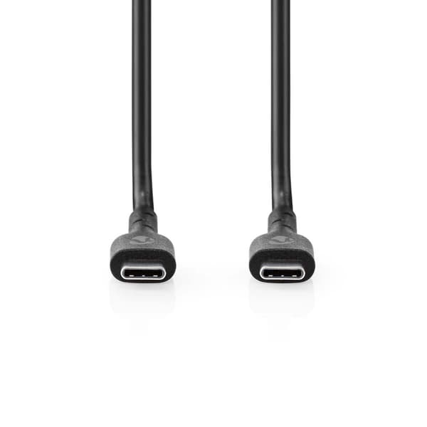 USB-kabel | USB 2.0 | USB-C™ Hann | USB-C™ Hann | 240 W | 480 Mbps | Nikkel belagt | 2.00 m | Rund | PVC | Sort | Label
