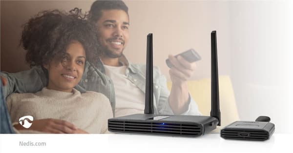 Trådløs HDMI ™ Transmitter | Wi-Fi | 2400-5000 MHz | 30,0 m (siktlinje) | Maksimum oppløsning: Full HD 1080p | 1.65 Gbps | IR tilbake funksjon | Grå