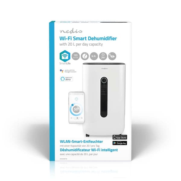 SmartLife-Ilmankuivain | Wi-Fi | 20 l/Päivä | Kosteudenpoisto / Jatkuva / Kuivaa pyykkiä / Ilmanvaihto | Android™ / IOS | Säädettävä hygrostaatti | 19