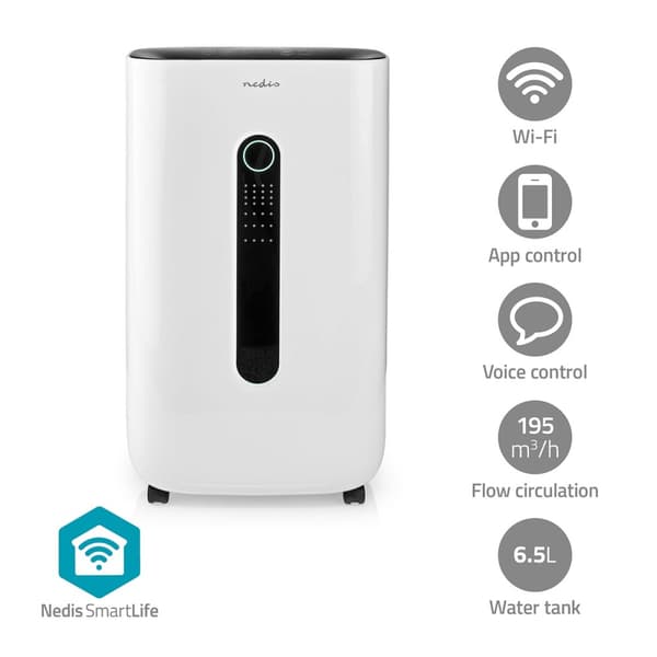 SmartLife-Ilmankuivain | Wi-Fi | 20 l/Päivä | Kosteudenpoisto / Jatkuva / Kuivaa pyykkiä / Ilmanvaihto | Android™ / IOS | Säädettävä hygrostaatti | 19