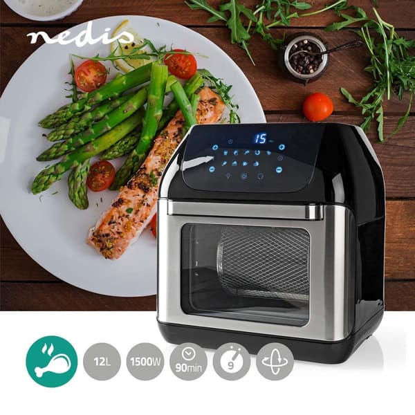 Hot Air Fryer | 12 l | Timer: 60 min | Antall forhåndinnstilte programmer: 9 | Digitalt | Sort