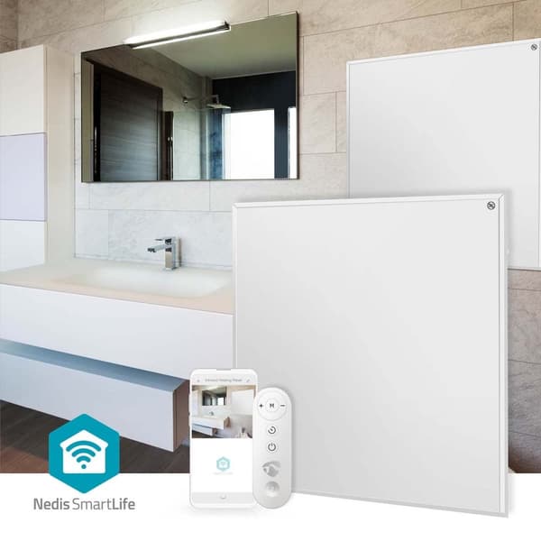 SmartLife Infrapunalämmityspaneeli | 350 W | 1 Lämpötila-asetus | Säädettävä termostaatti | Kaukosäädin | IP44 | Valkoinen