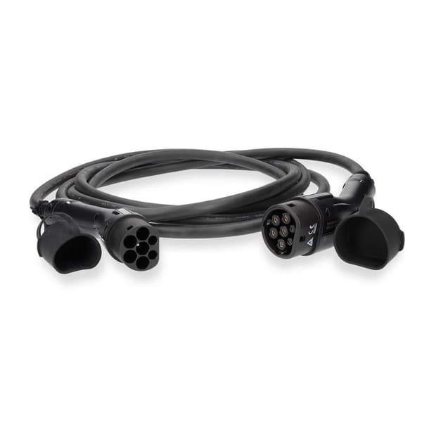 Sähköajoneuvon kaapeli | Cable Type 2 | 32 A | 22000 W | 3-vaiheet | 5.00 m | Musta | Pakkaus