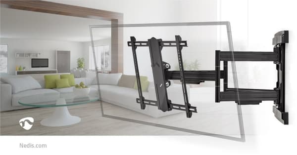Fuld Motion TV Vægbeslag | 37 - 80 " | Maksimal vægt: 70 kg | Vipbar | Kan drejes | Minimum vægafstand: 70 mm | Maksimal vægafstand: 800 mm | 6 Drejep