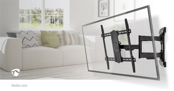 Full Motion TV Veggfeste | 43 - 100 " | Maximum skjerm vekt: 70 kg | Tiltbar | Roterbar | Minimum vegg avstand: 70 mm | Maksimum vegg avstand: 800 mm
