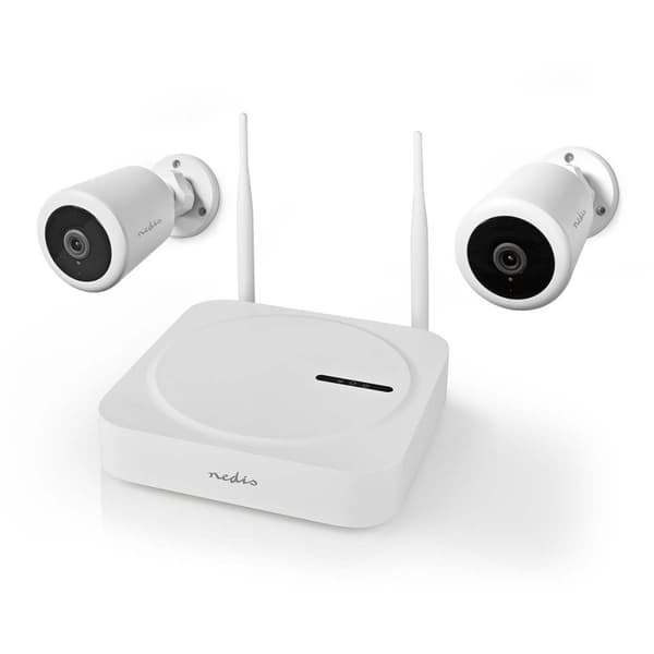 SmartLife trådløst kamerasystem | 2x Kamera | Full HD 1080p | IP65 | Nattesyn | Hvid