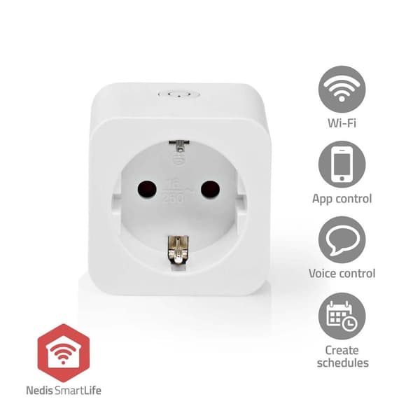 SmartLife Älypistorasia | Zigbee 3.0 | IP21 | Virtamittari | 3680 W | Hybrid (CEE 7/7) | 0 - 55 °C | Android™ / IOS | Valkoinen | 1 kpl