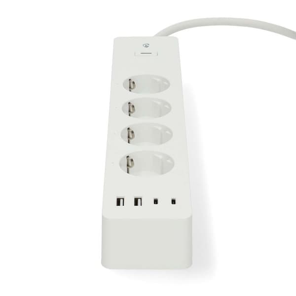 SmartLife Grenkontakt | Wi-Fi | Hybrid (CEE 7/7) / USB A / USB-C™ | 16 A | 3680 W | 2.00 m | 0 - 55 °C | Android™ / IOS | Vit