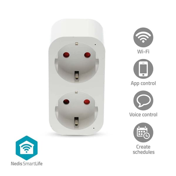 SmartLife Smart Plug | Wi-Fi | IP21 | Strömmätare | 3680 W | Type F (CEE 7/7) | 0 - 55 °C | Android™ / IOS | Vit | 1 st.