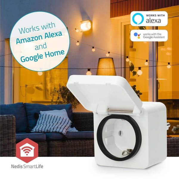 SmartLife Älypistorasia | Zigbee 3.0 | IP44 | Virtamittari | 3680 W | Type F (CEE 7/7) | -10 - 40 °C | Android™ / IOS | Valkoinen | 1 kpl