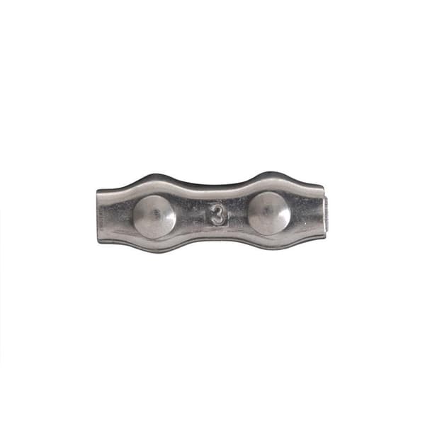 Duplexklämma 3 mm. A4 RVS AISI 316