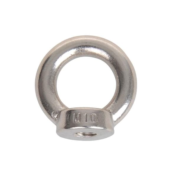 Ringmøtrik M10. A4 RVS AISI 316