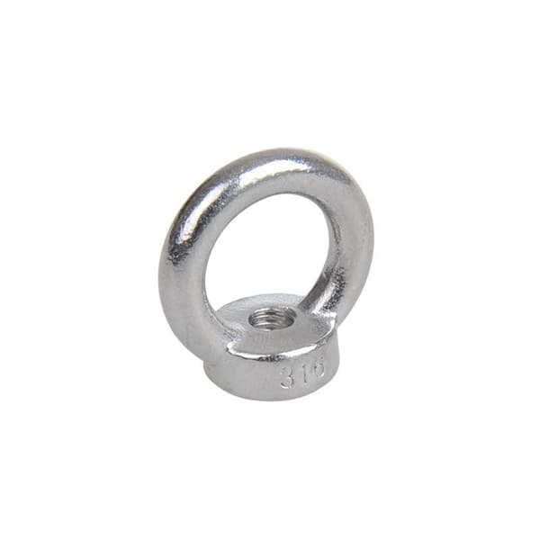 Ringmøtrik M6. A4 RVS AISI 316