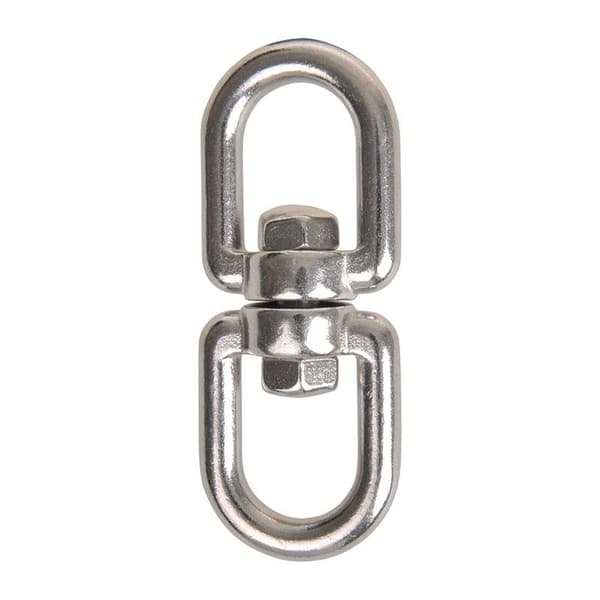 Vridbygel 8mm. RVS AISI 316. öga - öga. 2 500 daN