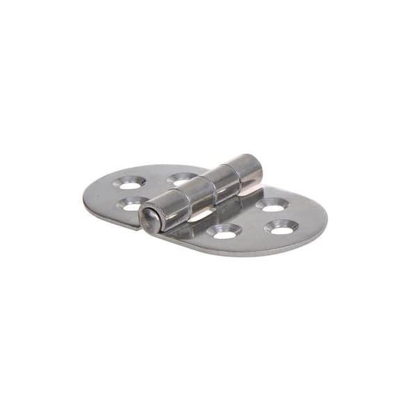 Hængsel. 71x40 mm. V4A RVS AISI 316. 6 huller
