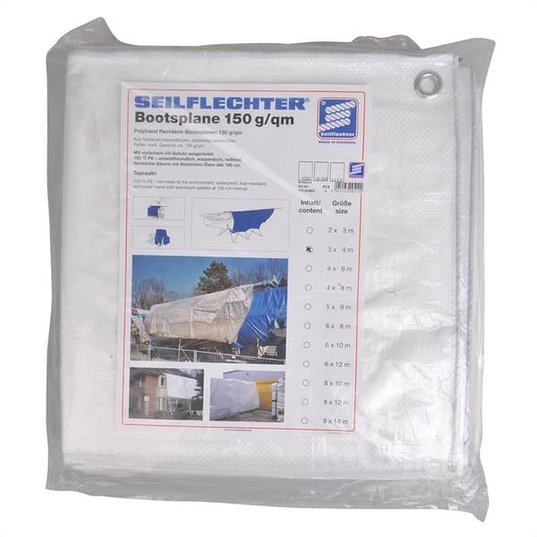 Beskyttelsesdeksel 3x4m. hvit
