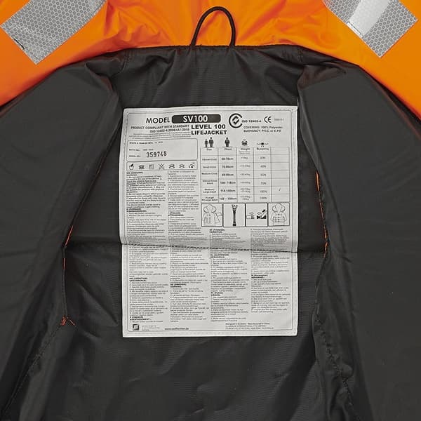 Redningsvest Tornado M/L voksen 60-70kg. 100N / ISO 12402-4