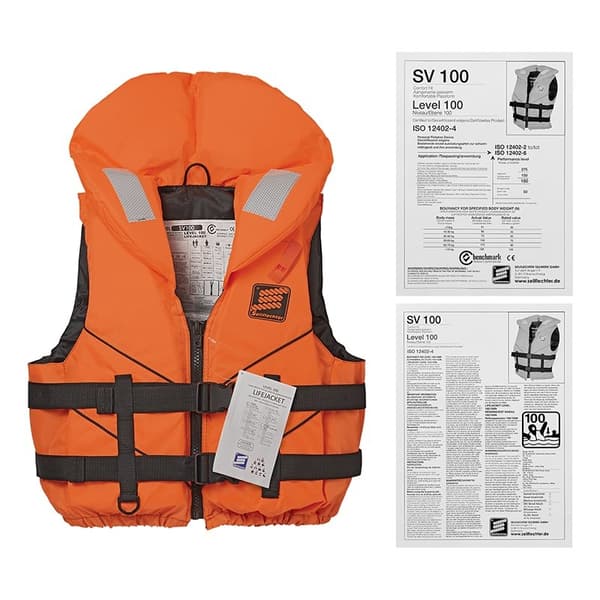 Redningsvest Tornado M/L voksen 60-70kg. 100N / ISO 12402-4