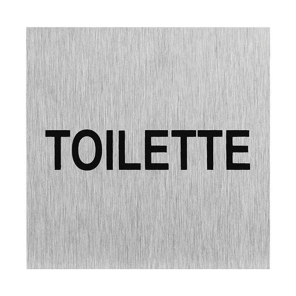 Alumiininen ovikyltti "WC" 60x60mm