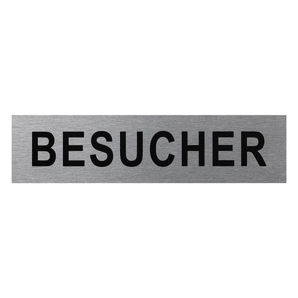 Dørskilt i aluminium " Besucher " 160x40mm