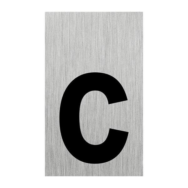 Aluminium dørskilt " c " 100x60mm