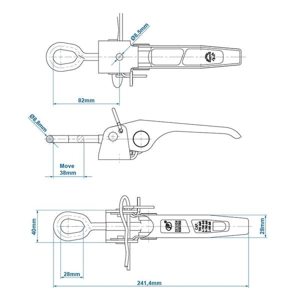 Perävaunun salpa SPP ZB-03