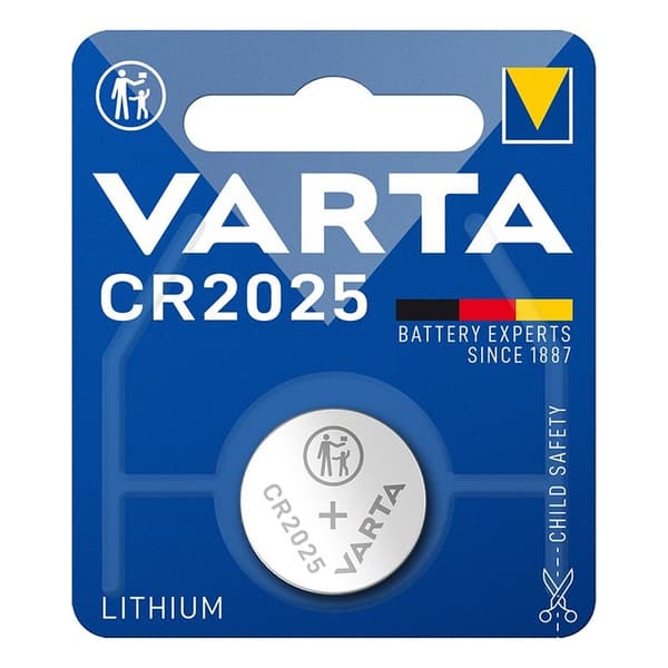 Varta Lithium CR2025 møntcellebatteri 3V i blisterpakning