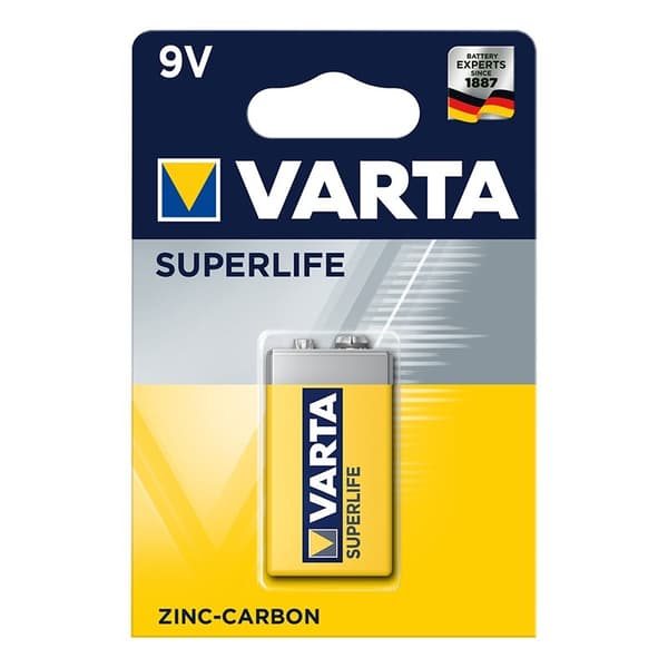 Varta Superlife batteri 9V i blisterpakning