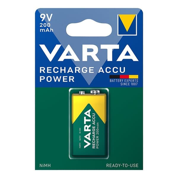 Varta Recharge Accu Power batteri 9V 200 mAh i blister