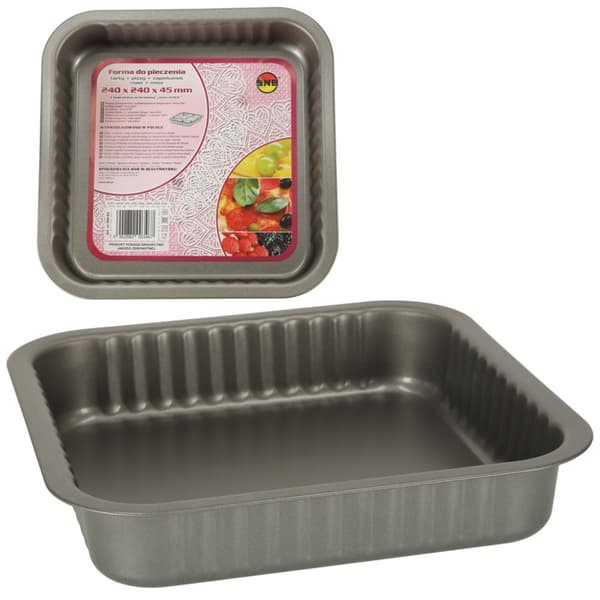 Stekebrett for gryteretter, terter, pizza 24cm x 24cm grå