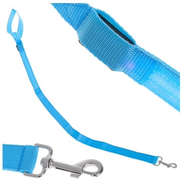 LED lysende hundesnor 2,5x120cm blå