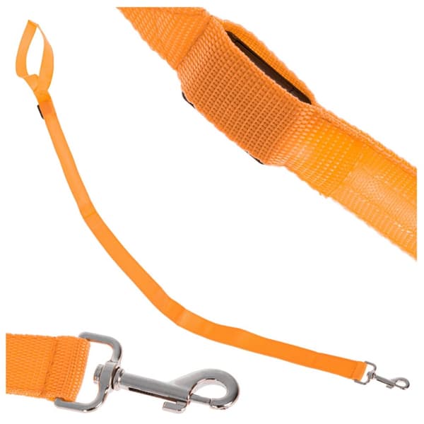 LED självlysande hundkoppel 2,5x120cm orange