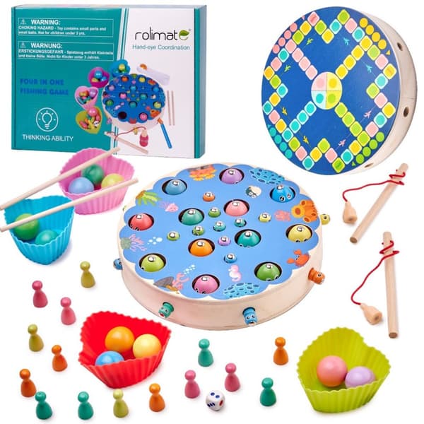 Familiespill fisk larve fiske montessori