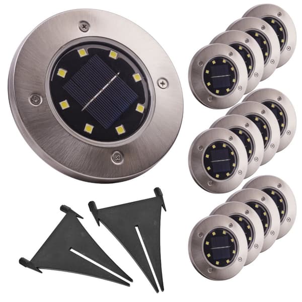 Solar hage LED jordinvasjonslampe 12stk